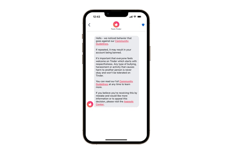 Tinder Is Warning Users When They're Being Inappropriate | Hypebeast