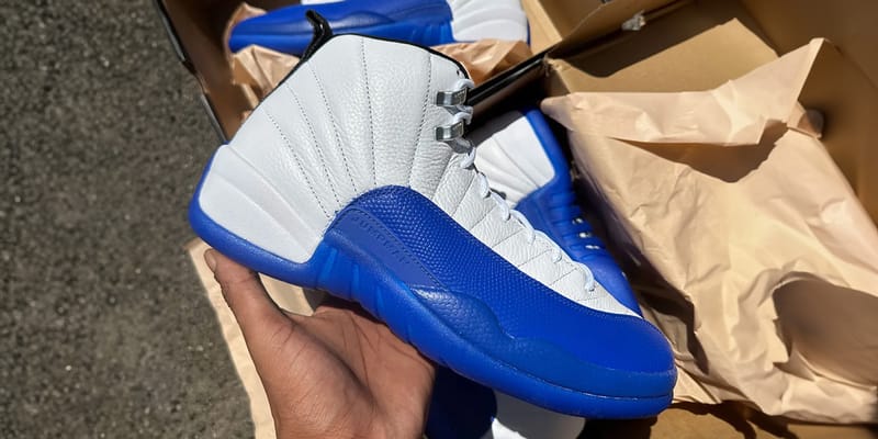 Blue and white jordans retro 12 best sale